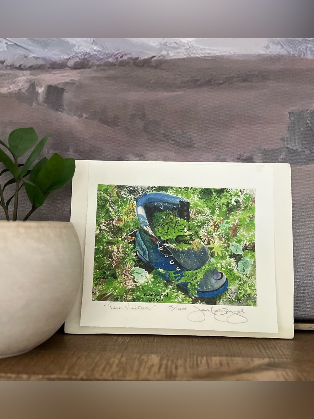 Vintage Jan Campynol "The Visitor" Signed Limited Edition Lithograph Print 5/100